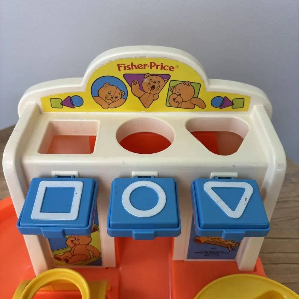 Vtg Fisher Price 1984 Playground 3 Bear Shape Sorter Educational Toy USA Made